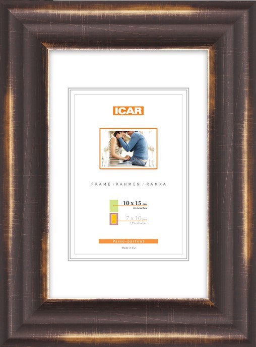 Raam 30x40cm fotole tumepruun kullaga