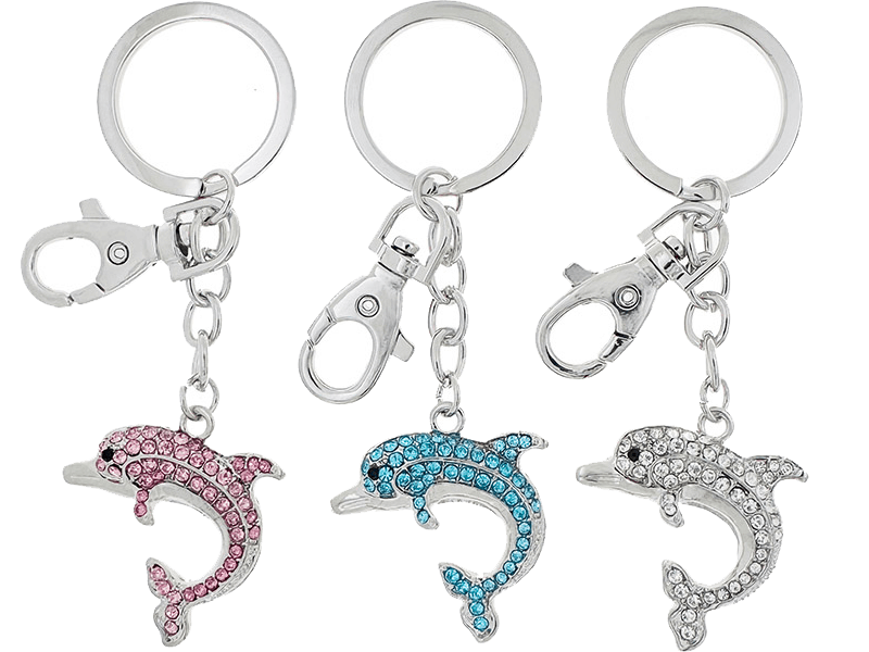 Võtmehoidja Delfiin kristallidega