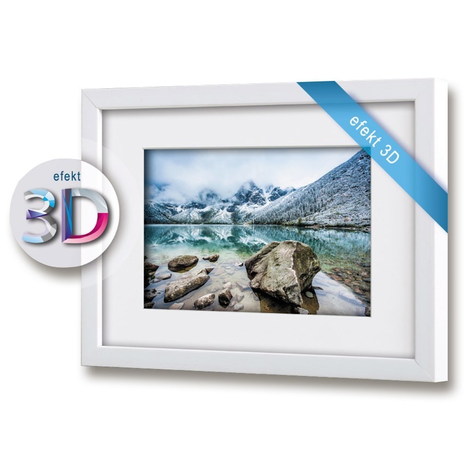 Raam EFEKT 3D 1 20x20cm (11x11cm) valge